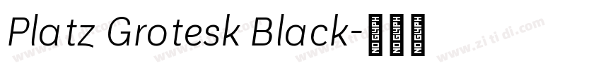 Platz Grotesk Black字体转换